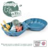 Pískoviště mušle s bábovičkami sada 2 kusů Double Mini Sand Pit Life Smoby lopatka s hrabičkami 35 cm pro malé prostory od 18 měsíců – model 2025 - Image 2