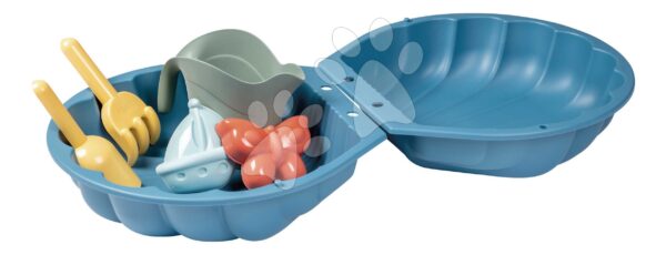 Pískoviště mušle s bábovičkami sada 2 kusů Double Mini Sand Pit Life Smoby lopatka s hrabičkami 35 cm pro malé prostory od 18 měsíců – model 2025
