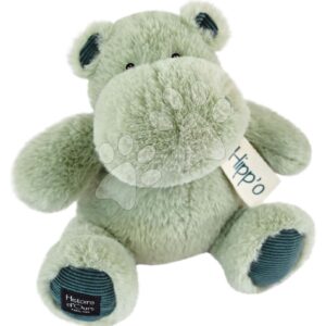 Plyšový hroch Almond Hippo Cocooning Histoire d’Ours zelený 25 cm od 0 měsíců
