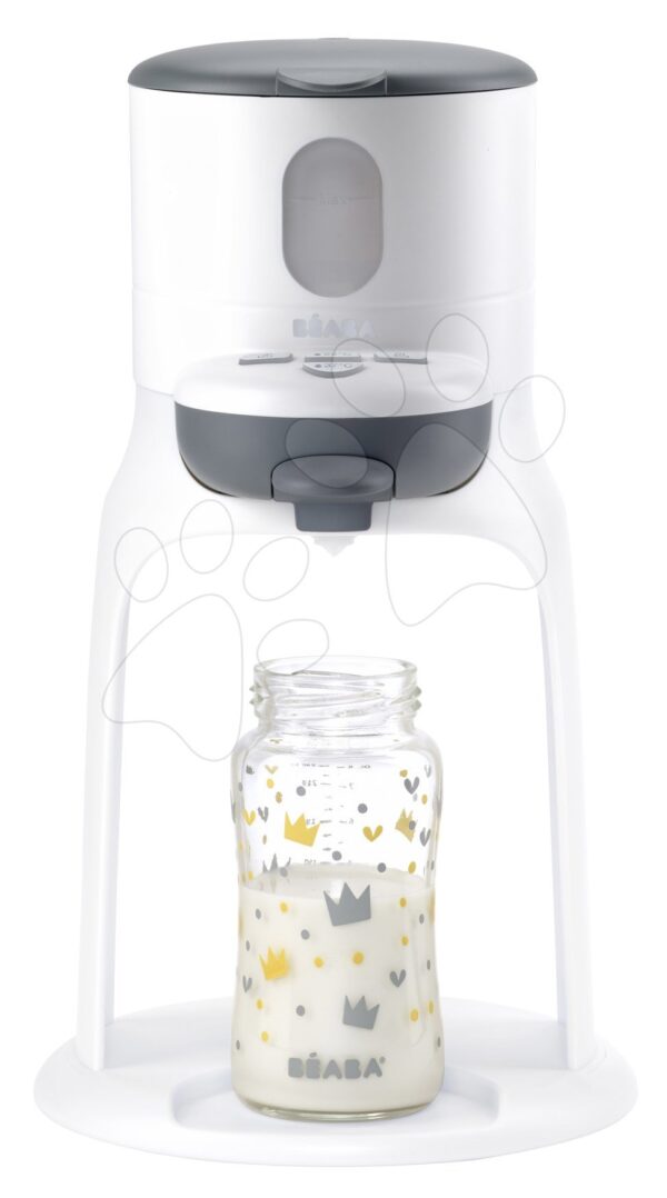 Příprava mléka Bib'expresso Beaba White Grey a ohřívač láhví do 30 sekund šedý od 0 měsíců