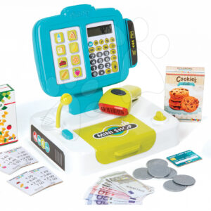 Smoby pokladna pro děti Mini Shop s čtečkou 350104 tyrkysová