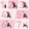 Tříkolka skládací smarTfold 7v1 Stroller Melange smarTrike 500 TouchSteering červená polstrovaná s EVA koly od 9 měsíců jako kočárek - Image 3