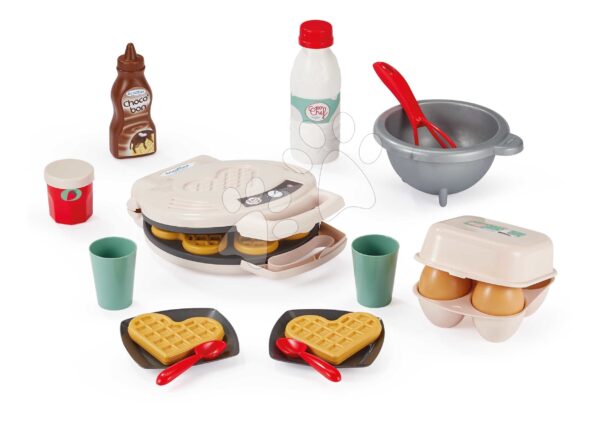 Vaflovač do kuchyňky s přísadami 100% Chef Écoiffier s vaflemi 19 doplňků od 18 měsíců
