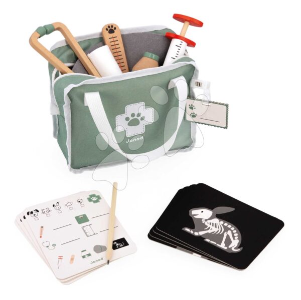 Veterinární kufřík Veterinary Suitcase Janod 15 doplňků J06466