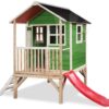 Domeček cedrový na pilířích Loft 300 Green Exit Toys s voděodolnou střechou a skluzavkou zelený - Image 2
