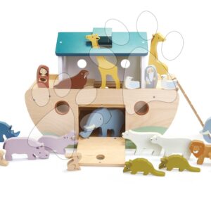 Dřevěná Noemova archa se zvířátky Noah's Wooden Ark Tender Leaf Toys 10 párů zvířat