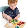 Dřevěná lesní zvířátka Touchy Feely Animals Tender Leaf Toys 5 ergonomických tvarů na desce od 18 měsíců - Image 2
