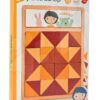 Dřevěná mozaika Patchwork Quilt Puzzle Tender Leaf Toys hnědé trojúhelníky 32 dílů 4 barvy - Image 3