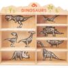 Dřevěná prehistorická zvířata na poličce 8 ks Dinosaurs set Tender Leaf Toys - Image 2
