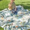 Dřevěná sada na výlet do lesa Forest Trail Set Tender Leaf Toys s taškou a nepromokavá deka s lupou a doplňky - Image 2