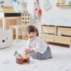 Dřevěná zatloukačka Woodpecker Game Tender Leaf Toys s kladivem a 4 míčky od 18 měsíců - Image 3