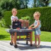 Gril na zahradu s kuchyňkou Garden Kitchen Evolutive Smoby výškově nastavitelný s tekoucí vodou z kohoutku a 43 doplňků - Image 2