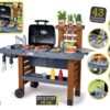 Gril na zahradu s kuchyňkou Garden Kitchen Evolutive Smoby výškově nastavitelný s tekoucí vodou z kohoutku a 43 doplňků - Image 3