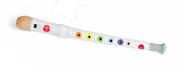 Janod dřevěná flétna Confetti Flute 07630 bílá