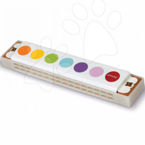 Janod dřevěná harmonika Confetti Harmonica 07609 bílá