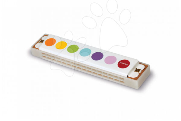 Janod dřevěná harmonika Confetti Harmonica 07609 bílá
