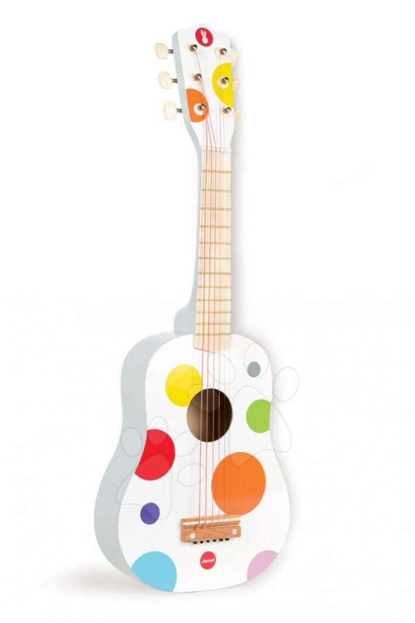 Janod dřevěná kytara Confetti Guitar 07598 tečkovaná