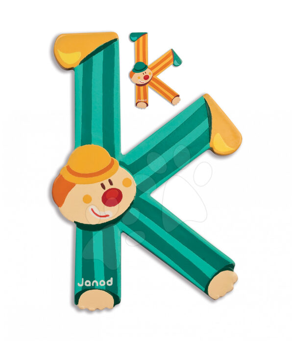 Janod dřevěné písmeno Clown Letter K 04552 oranžové