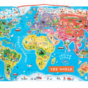 Janod mapa Magnetic World Puzzle English Version 05504