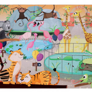 Janod puzzle pro děti Den v Zoologické zahradě 20 dílů 02774