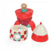 Janod skládačka ze dřeva Kit Magnet raketa 05207 červená - Image 2