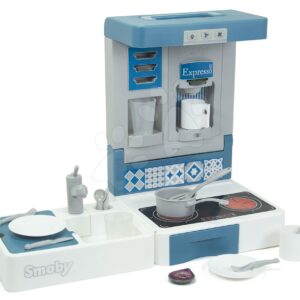Kuchyňka na cesty Cook&Go Blue Smoby skládací s funkcemi a 17 doplňky