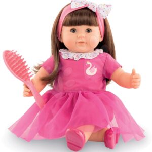 Panenka Alice s hnědými vlasy Mon Grand Poupon Corolle 36 cm s hnědýma mrkacíma očima a hřebenem od 3 let