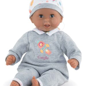 Panenka Bébé Calin Marius Corolle s černýma mrkacíma očima a fazolkami 30 cm od 18 měs