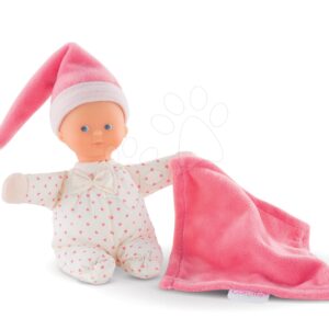 Panenka Minirêve Mon Doudou Corolle Pink Heart s modrýma očima 16 cm od 0 měs