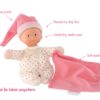 Panenka Minirêve Mon Doudou Corolle Small Pink Heart 16 cm od 0 měs - Image 3