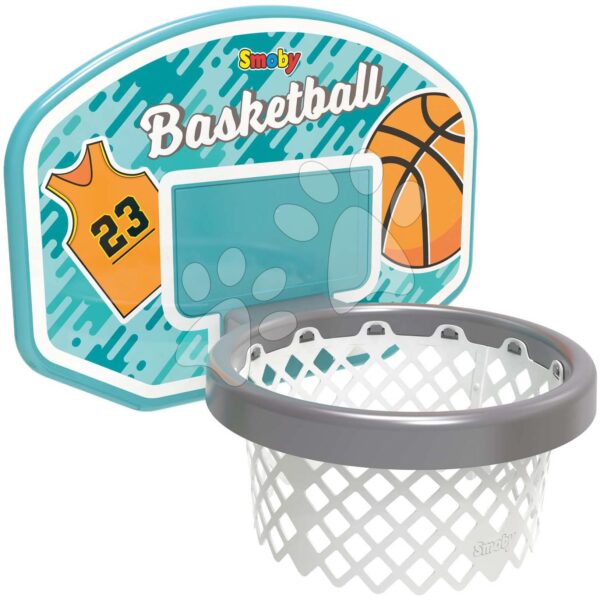Basketbalový koš na skluzavky a zeď Basketball Hoop 3v1 Smoby s fixací na uchycení a UV filtrem