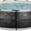 Bazén s filtrací Black Leather pool Exit Toys kruhový ocelová konstrukce 450*122 cm černý od 6 let - Image 2