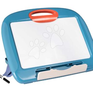 Cestovní tablet na kreslení Travel Slate Smoby skládací snadno přenosný se smazatelnou fixou hadříkem a 4 papíry