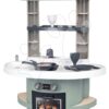 Kuchyňka s mechanickým zvukem Nova Kitchen Smoby v minimalistickém designu s 13 doplňky výška 78 cm