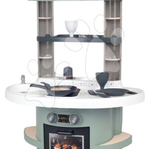 Kuchyňka s mechanickým zvukem Nova Kitchen Smoby v minimalistickém designu s 13 doplňky výška 78 cm