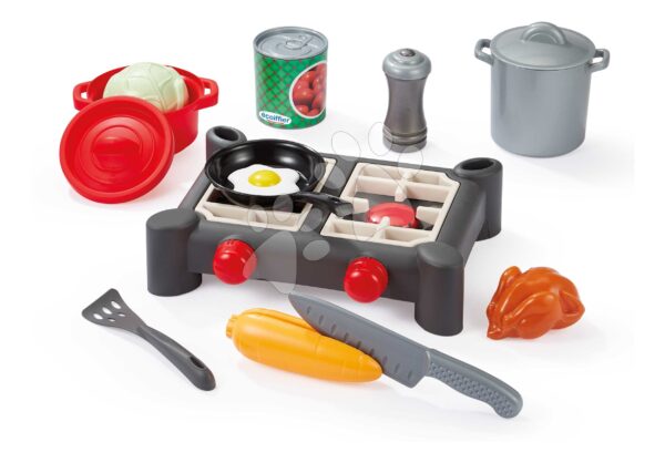 Kuchyňka s hrnci a pánví 100% Chef Écoiffier s vajíčkem a kuřátkem 14 dílů od 18 měsíců
