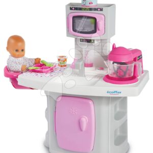 Kuchyňské studio pro panenku The Baby's Kitchen Écoiffier s vařením a jídelním koutkem od 18 měsíců