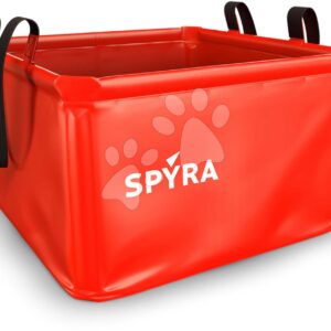 Nádrž pro vodní pistole SpyBase Red Spyra červená s objemem 15 litrů odolná skládací s popruhy od 8 let