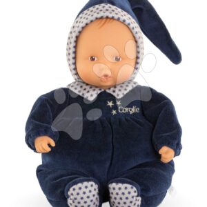Panenka Babipouce Navy Blue Starry Dreams Mon Doudou Corolle s hnědýma očima a špulící rty 28 cm od 0 měsíců