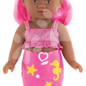 Panenka Mořská panna Melia Mini Mermaid Corolle s hnědýma očima a růžovými vlasy 20 cm
