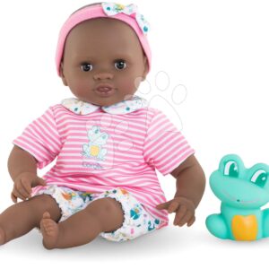 Panenka ke koupání Baby Bath Alyzée Mon Premiere Poupon Corolle s černýma mrkacíma očima a žábou 30 cm od 18 měsíců