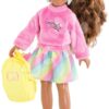 Sada oblečení Fluo Dressing Room Corolle Girls pro 28 cm panenku 7 doplňků od 4 let - Image 2