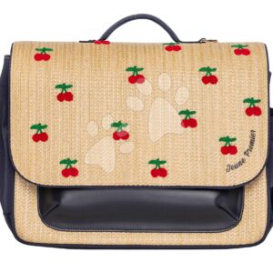 Školní aktovka It Bag Midi Raffia Cherry Jeune Premier ergonomická luxusní provedení 30*38 cm