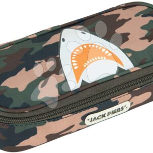 Školní penál Pencil Case Camo Shark Jack Piers ergonomický luxusní provedení od 2 let 20*6*9 cm