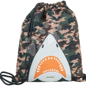 Školní vak na tělocvik a přezůvky Gym Bag Camo Shark Jack Piers ergonomický luxusní provedení od 2 let 36*44 cm