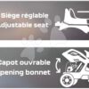 Traktor na šlapání a přívěs Farmer XL Black Tractor+Trailer Smoby černý s polohovatelným sedadlem a se zvukem 142 cm - Image 2