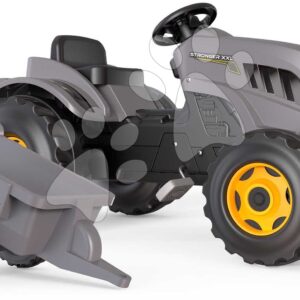 Traktor na šlapání a přívěs Stronger XXL Tractor+Trailer Smoby s polohovatelným sedadlem a zvukem na volantu 161 cm