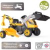 Traktor na šlapání s nakladačem a bagrem Builder Max Tractor+Trailer Smoby s polohovatelným sedadlem a se zvukem 182 cm - Image 2