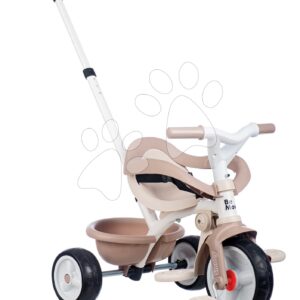 Tříkolka s volnoběhem Be Move Comfort Tricycle Beige Smoby s nastavitelnou vodicí rukojetí a ochrannou hrazdou s tichými EVA kolečky béžová od 10 měsíců