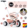 Tříkolka s volnoběhem Be Move Comfort Tricycle Pink Smoby s nastavitelnou vodicí rukojetí a ochrannou hrazdou s tichými EVA kolečky růžová od 10 měsíců - Image 3